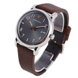 Emporio Armani Luigi Quartz Grey Dial Brown Leather Strap Watch For Men - AR11175