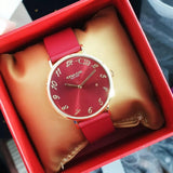 Coach Perry Red Dial Red Leather Strap Watch for Women - 14503486