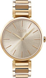 Hugo Boss Allusion Gold Dial Gold Steel Strap Watch for Women - 1502415