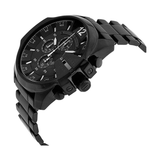 Diesel Mega Chief Chronograph Black Steel Strap Watch For Men - DZ4283