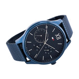 Tommy Hilfiger Damon Quartz Blue Dial Blue Mesh Bracelet Watch for Men - 1791421