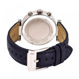 Michael Kors Parker White Dial Navy Blue Leather Strap Watch for Women - MK2293