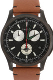 Gucci G-Timeless Chronograph Black Dial Brown Leather Strap Watch For Men - YA126271