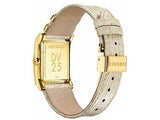 Versace DV-25 Gold Dial Off White Leather Strap Watch for Women - VQF030015