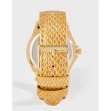 Guess Limelight Quartz Gold Dial  Gold Leather Strap Watch For Women - W0775L13