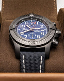 Breitling Super Avenger Chronograph 48 Night Mission Blue Dial Blue Leather Strap Watch for Men - V13375101C1X2