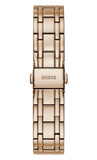 Guess Crystalline Diamonds Silver Dial Rose Gold Steel Strap Watch for Women - GW0114L3