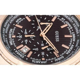 Guess Pursuit Chronograph Brown Dial Brown Leather Strap Watch for Men - W0500G3