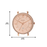 Fossil Jacqueline Quartz Rose Gold Dial Rose Gold Mesh Strap Watch for Women - ES4628