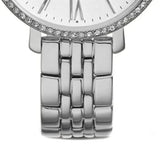 Fossil Jacqueline White Dial Silver Steel Strap Watch for Women - ES3631