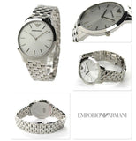 Emporio Armani Classic Quartz Silver Dial Silver Steel Strap Watch For Men - AR1745