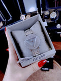 Guess Trend Diamonds Silver Dial Silver Steel Strap Watch for Women - GW0512L1