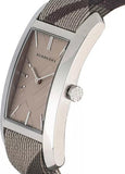 Burberry Nova Check Silver Dial Two Tone Leather Strap Watch For Women - BU9404