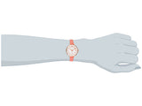 Marc Jacobs Sally White Dial Orange Leather Strap Watch for Women - MBM1355
