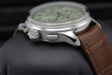 Breitling Premier B09 Chronograph 40 Green Dial Brown Leather Strap Watch for Men - AB0930D31L1P1