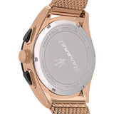 Maserati Traguardo 45mm Chronograph Rose Gold Mesh Strap White Dial Watch For Men - R8873612011