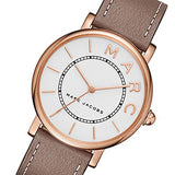 Marc Jacobs Roxy White Dial Cement Leather Strap Watch for Women - MJ1533