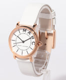 Marc Jacobs Roxy White Dial White Leather Strap Watch for Women - MJ1562