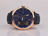 Fossil Flynn Mechanical Blue Dial Blue Leather Strap Watch for Men - BQ2219