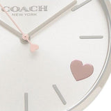 Coach Perry Silver Dial Pink Leather Strap Watch for Women - 14503516