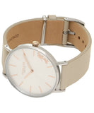 Coach Perry Silver DIal White Leather Strap Watch for Women - 14503116