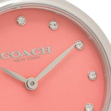 Coach Park Pink Dial Pink Leather Strap Watch for Women - 14503536