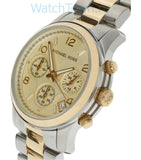 Michael Kors Runway Gold Dial Two Tone Steel Strap Watch for Women - MK5137