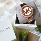 Michael Kors Parker Rose Gold Dial Rose Gold Steel Strap Watch for Women - MK5865