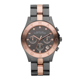 Marc Jacobs Blade Grey Dial Two Tone Stainless Steel Strap Watch for Women - MBM8583