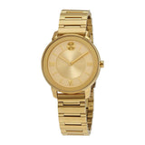 Movado Bold Gold Dial Gold Steel Strap Watch For Women - 3600382