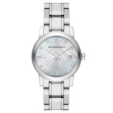 Burberry The City Diamonds Silver Dial Silver Steel Strap Watch for Women - BU9125