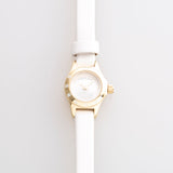 Marc Jacobs Blade White Dial White Leather Strap Watch for Women - MBM1344