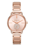 Michael Kors Portia Rose Gold Dial Rose Gold Steel Strap Watch for Women - MK3640