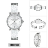 Coach Delancey White Dial Silver Steel Strap Watch for Women - 14502353