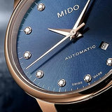 Mido Baroncelli Automatic Midnight Blue Dial Brown Leather Strap Watch For Women - M7600.3.65.8