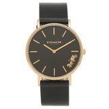 Coach Perry Black Dial Black Leather Strap Watch for Women - 14503333