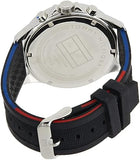 Tommy Hilfiger Bank Quartz Black Dial Black Rubber Strap Watch for Men - 1791724