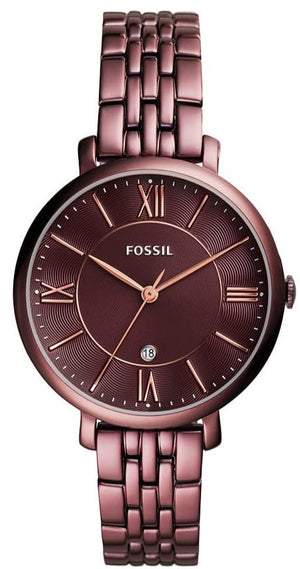 Fossil Jacqueline Brown Dial Brown Steel Strap Watch for Women - ES4100