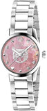 Gucci G Timeless Quartz Mother of Pearl Pink Dial Silver Steel Strap Watch For Women - YA1265013