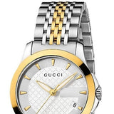 Gucci G Timeless Silver Dial Two Tone Steel Strap Watch For Women - YA126511