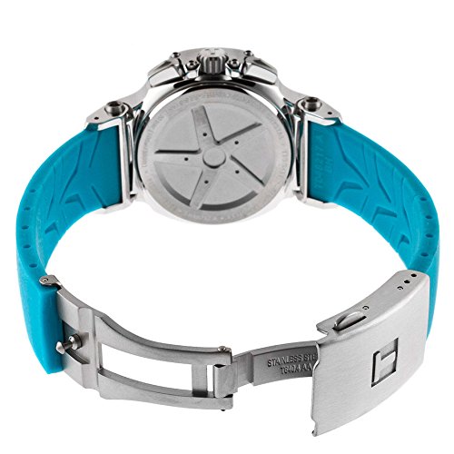 Tissot T Race Chronograph White Dial Brown Rubber Strap Watch for Women - T048.217.17.017.02