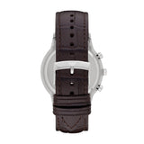 Emporio Armani Renato Chronograph Black Dial Brown Leather Strap Watch For Men - AR2482