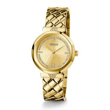 Guess Rumour Quartz Gold Dial Gold Steel Strap Watch For Women - GW0613L2