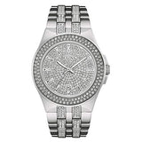 Bulova Crystal Pave Silver Dial Silver Steel Strap Watch for Men - 96B235