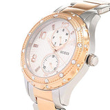 Guess Siren White Dial Two Tone Steel Strap Watch for Women - W0442L4