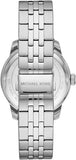 Michael Kors Cunningham Multifunction Black Dial Silver Steel Strap Watch For Men - MK7156