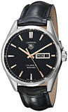 Tag Heuer Carrera Calibre 5 Automatic 41mm Black Dial Black Leather Strap Watch for Men - WAR201C.FC6266