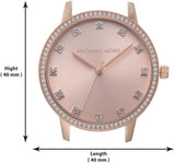 Michael Kors Melissa Analog Rose Gold Dial Rose Gold Steel Strap Watch For Women - MK4396