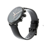 Calvin Klein High Noon Black Dial Black Leather Strap Watch for Men - K8M274CB