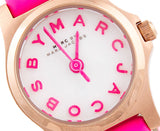 Marc Jacobs Henry White Dial Pink Leather Strap Watch for Women - MBM1237